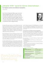 Zeitschriftenartikel „Schnelle Hilfe auch für kleine Unternehmen. Ein Angebot externer betrieblicher Sozialarbeit“