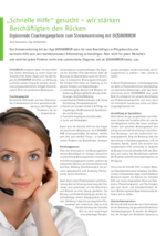 Zeitschriftenartikel „Schnelle Hilfe“ gesucht – wir stärken Beschäftigten den Rücken. Ergänzende Coachingangebote zum Stressmonitoring mit DOSIMIRROR“