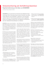 Zeitschriftenartikel „Stressmonitoring als Verhältnisprävention – Organisationsberatung auf der Basis von DosiMirror“