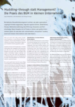 Zeitschriftenartikel „Muddling-through statt Management? Die Praxis des BGM in kleinen Unternehmen“